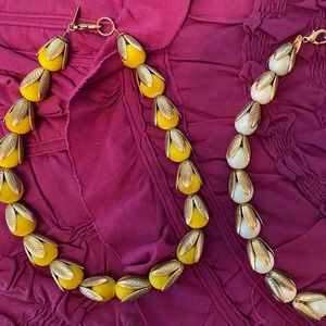 Vintage Anthropologie necklace in chartreuse